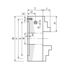 TOS - 4 Ayaklı Döküm Gövdeli Torna Aynası