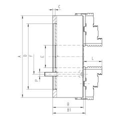 HARVEST - 3 Ayaklı Döküm Döndürülebilir Önden Bağlamalı Torna Aynası