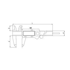 0-150mmx0.01 YUVARLAK ÇUBUKLU DİJİTAL KUMPAS