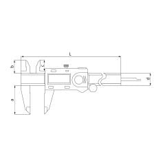 0-150mmx0.1 KARBON FİBER DİJİTAL KUMPAS