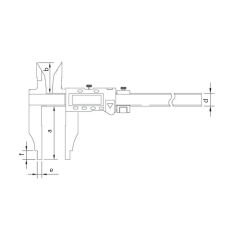 ASIMETO - ÇİFT ÇENE (İÇ ÇAP) DİJİTAL KUMPAS