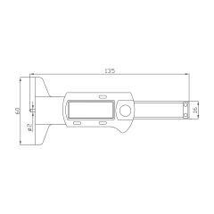 0-30mmx0.01 DİJİTAL DİŞ DERİNLİK KUMPASI