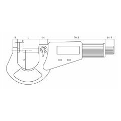 ASIMETO - DİJİTAL DIŞ ÇAP MİKROMETRE