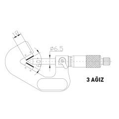 ASIMETO - V YATAKLI MEKANİK MİKROMETRE