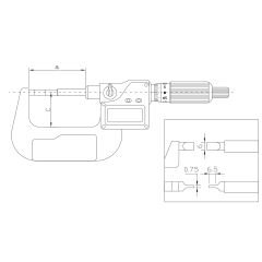 ASIMETO - BIÇAK AĞIZLI DİJİTAL MİKROMETRE