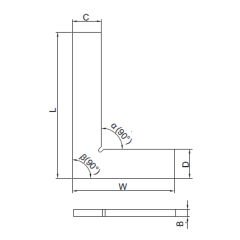 ASIMETO - ÇELİK DÜZ GÖNYE