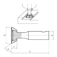 45 DERECE KIRLANGIÇ FREZE DIN1833A HSS