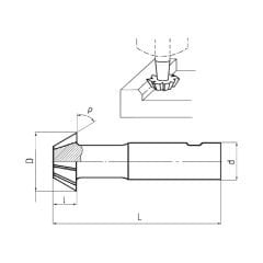 45 DERECE KIRLANGIÇ FREZE DIN1833B HSS